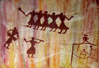 India Rock Art Paintings Contemporary Art