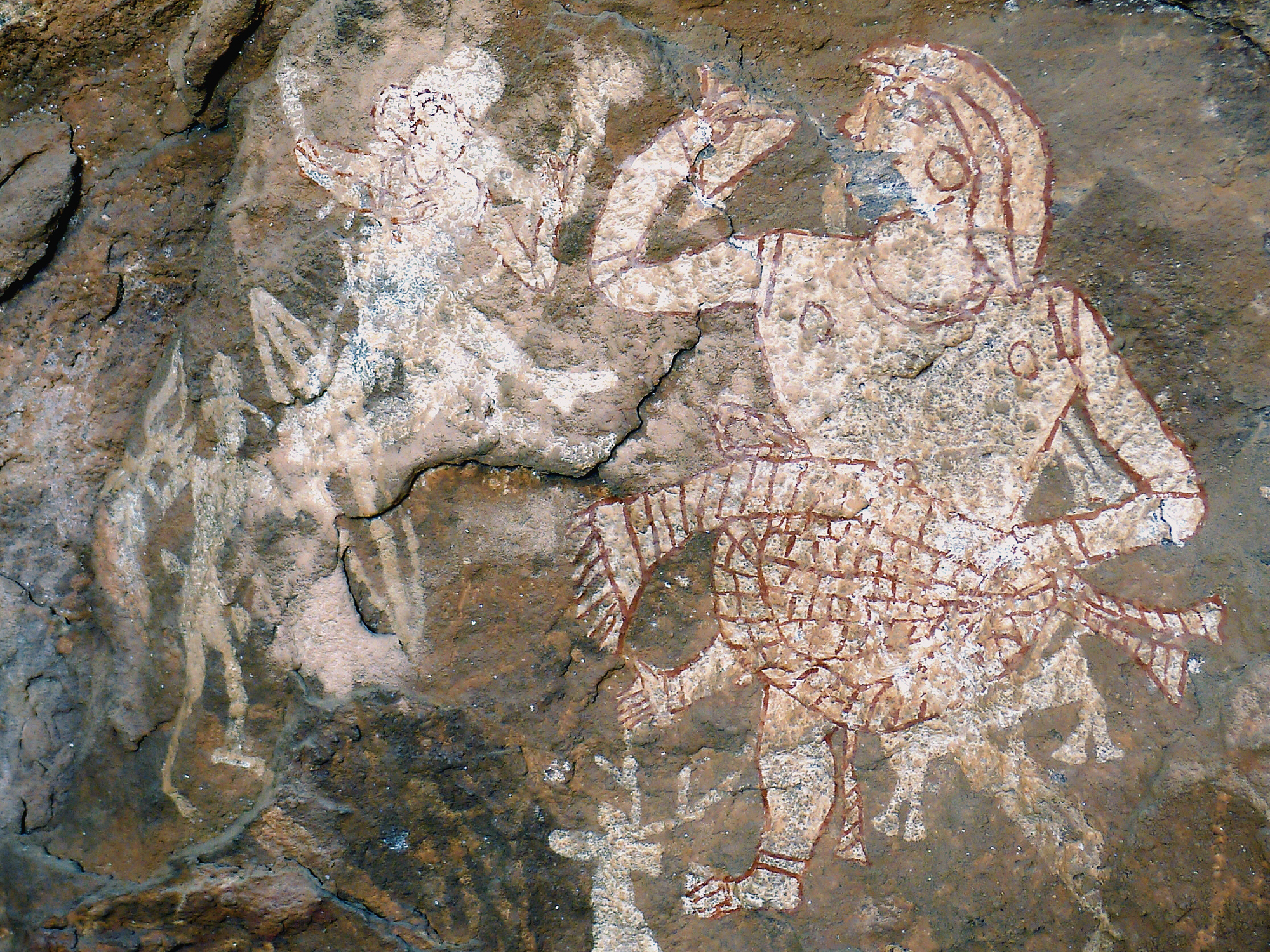 India Prehistoric Rock Art Paintings Pachmarhi Hills