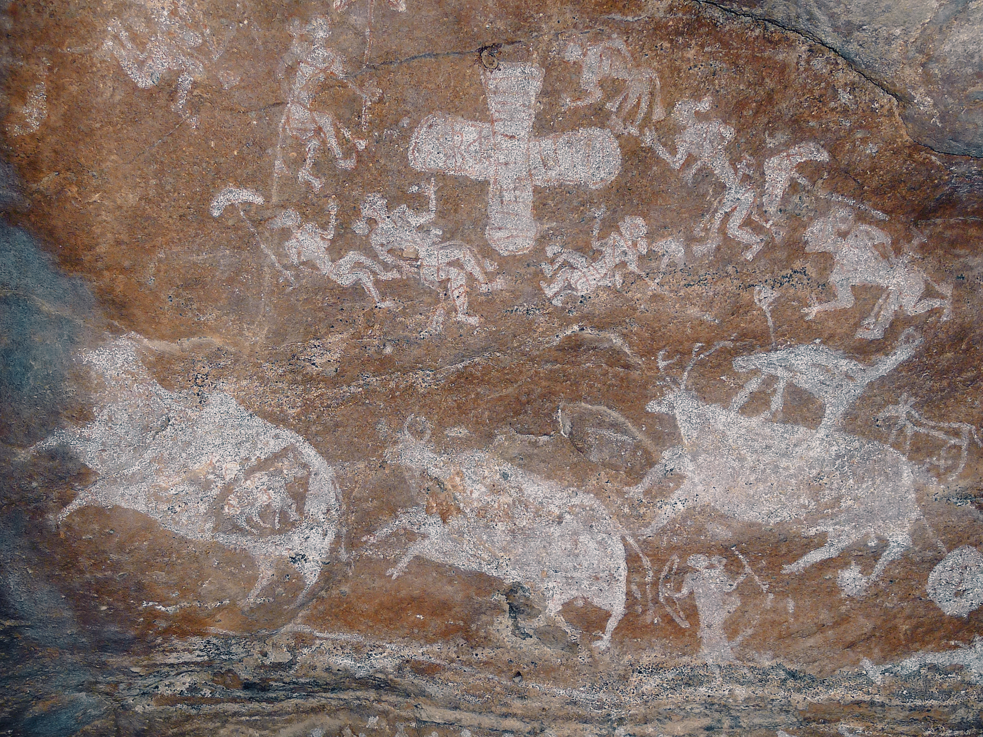 India Prehistoric Rock Art Paintings Pachmarhi Hills