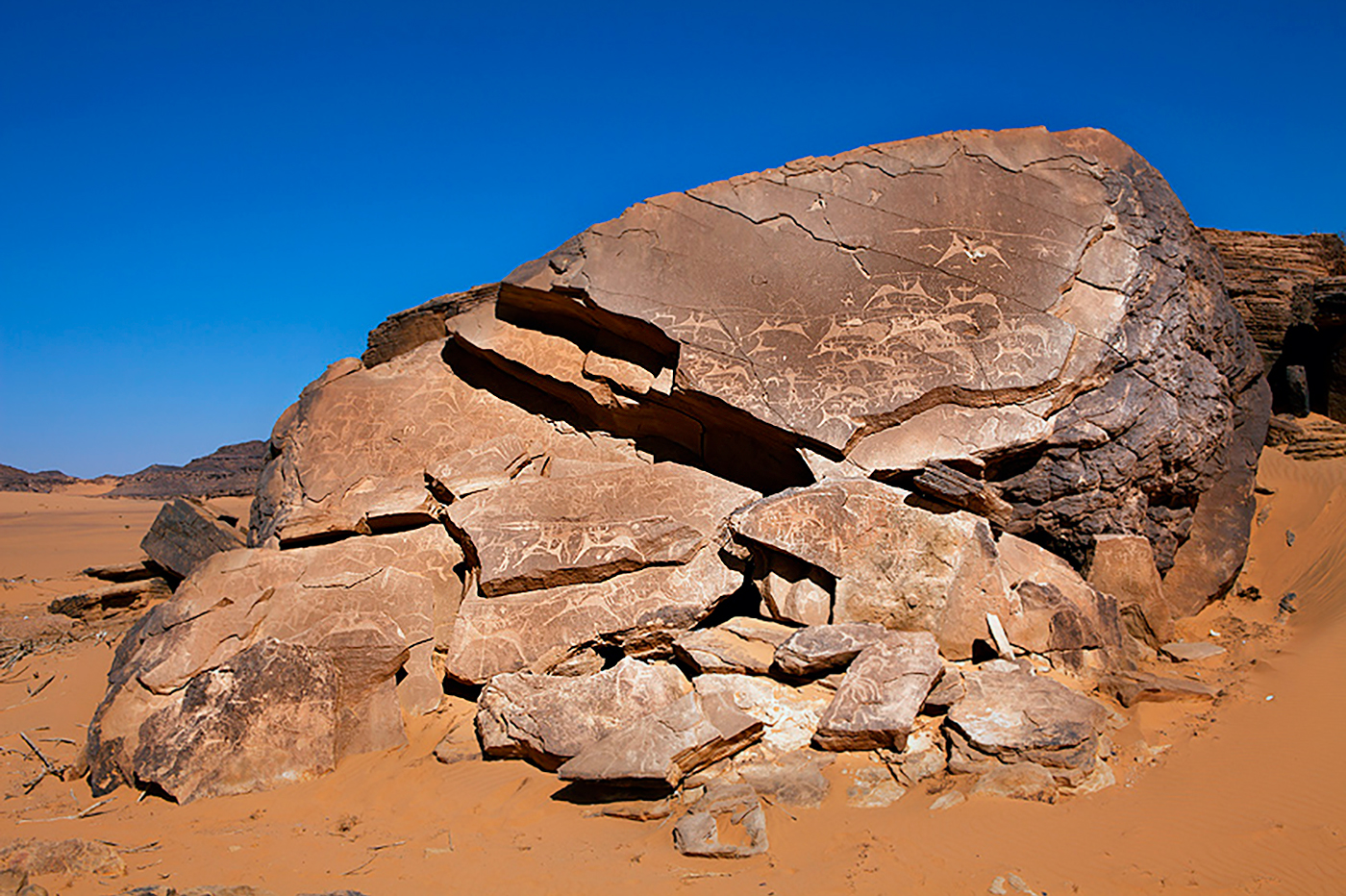 Rock art panel in the Najran region of southern Arabia