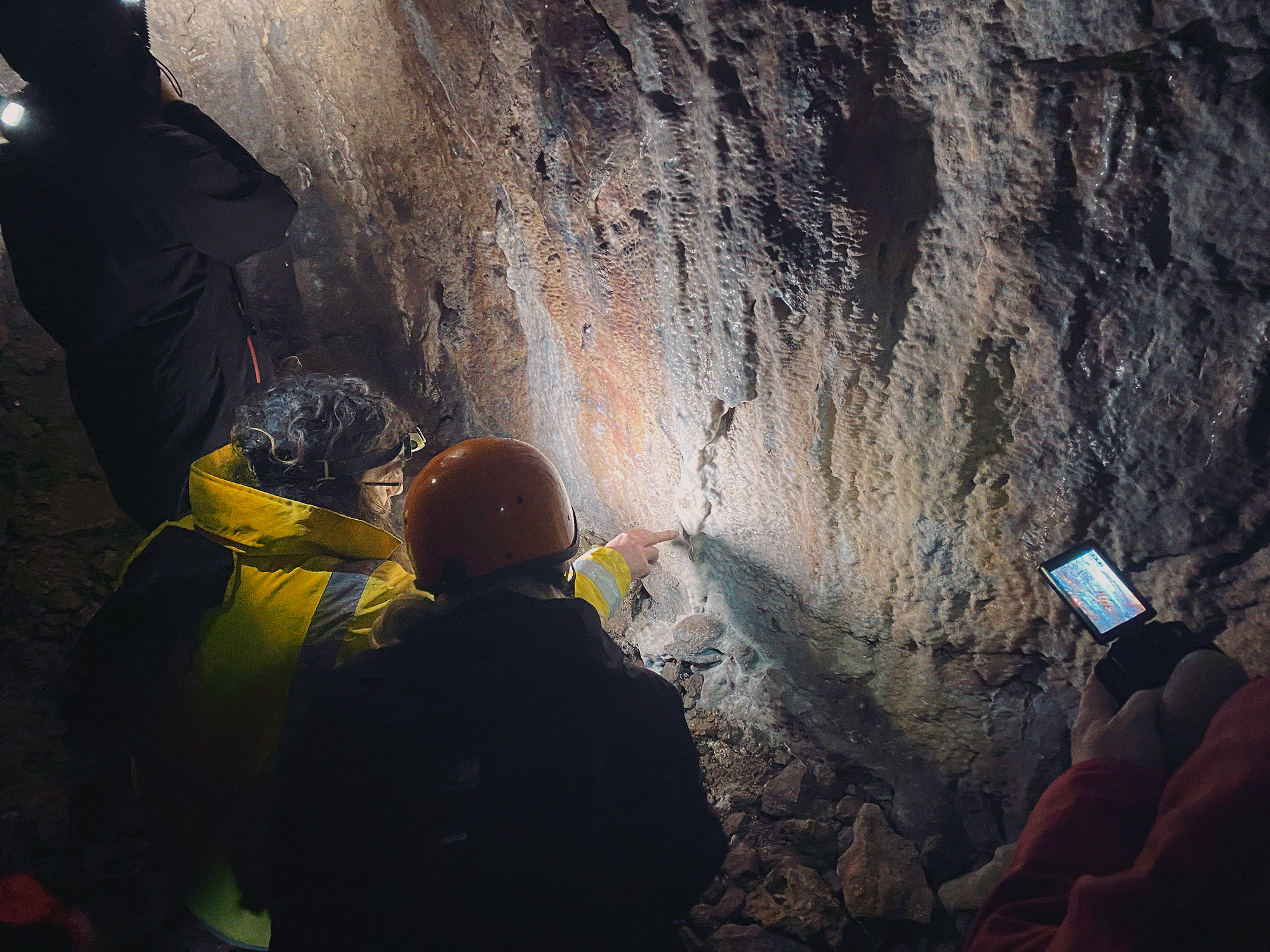 The research team begin investigations in Bacon Hole