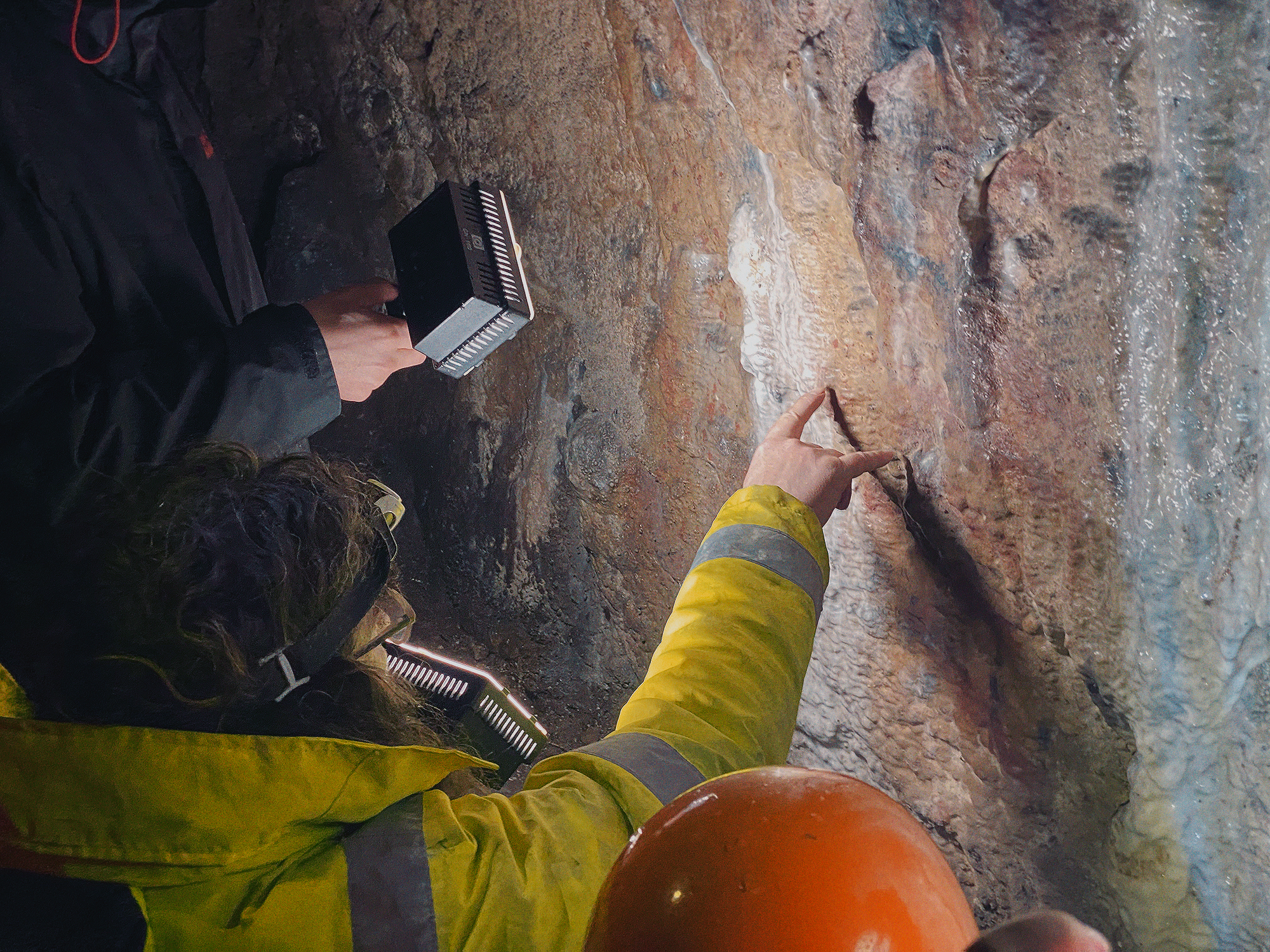 The research team begin investigations in Bacon Hole
