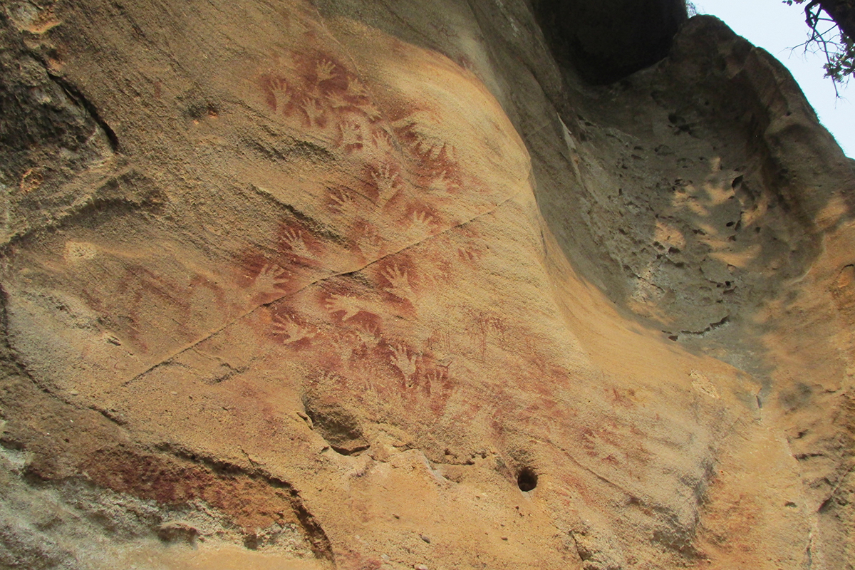 Rock Art Paintings Hand Stencils Chhattisgarh India Rock Art Network