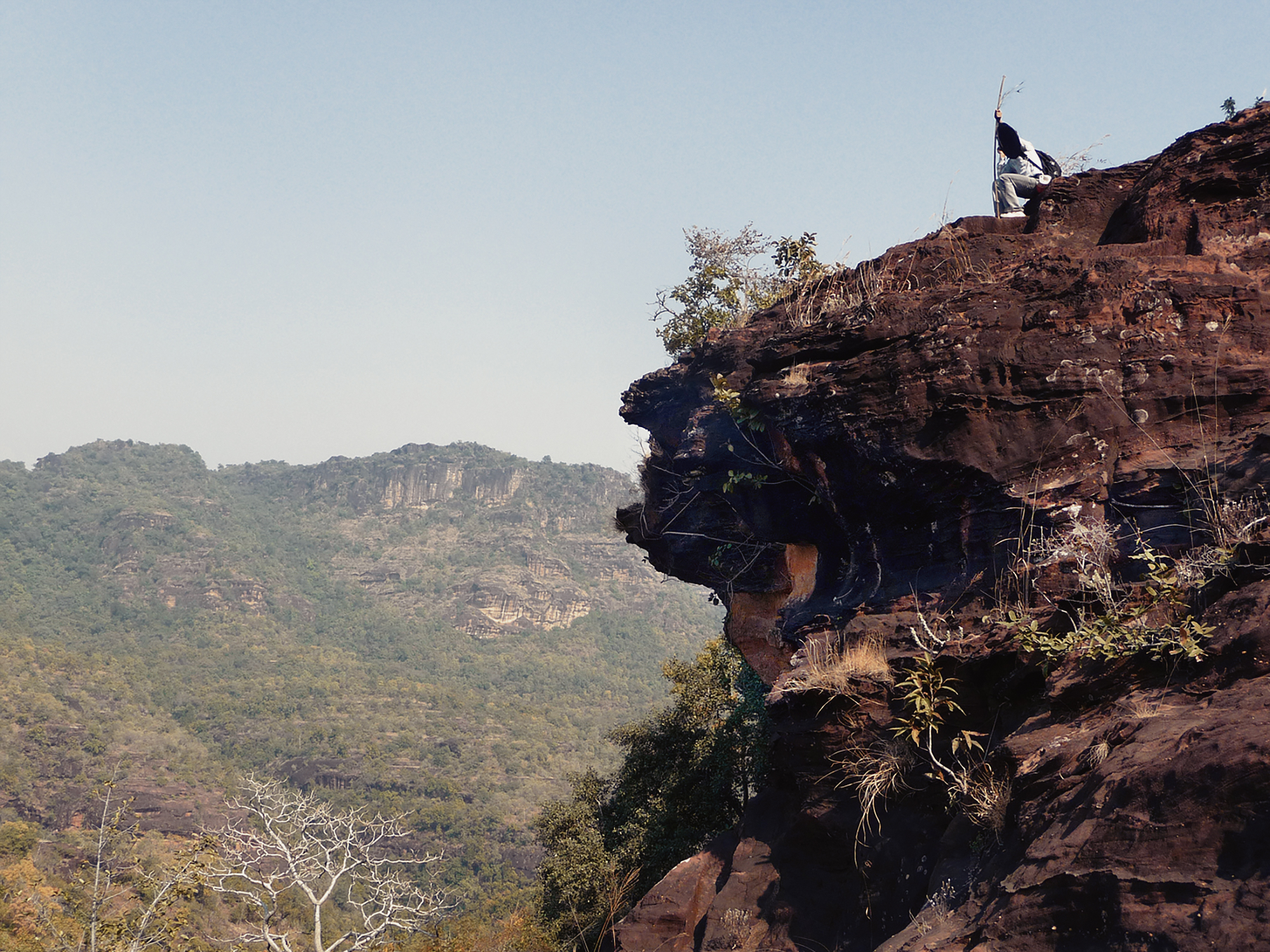 Meenakshi Dubey-Pathak in the Satpura ranges Rock Art Sites Protection and Guides Training In Satpura Tiger Reserve