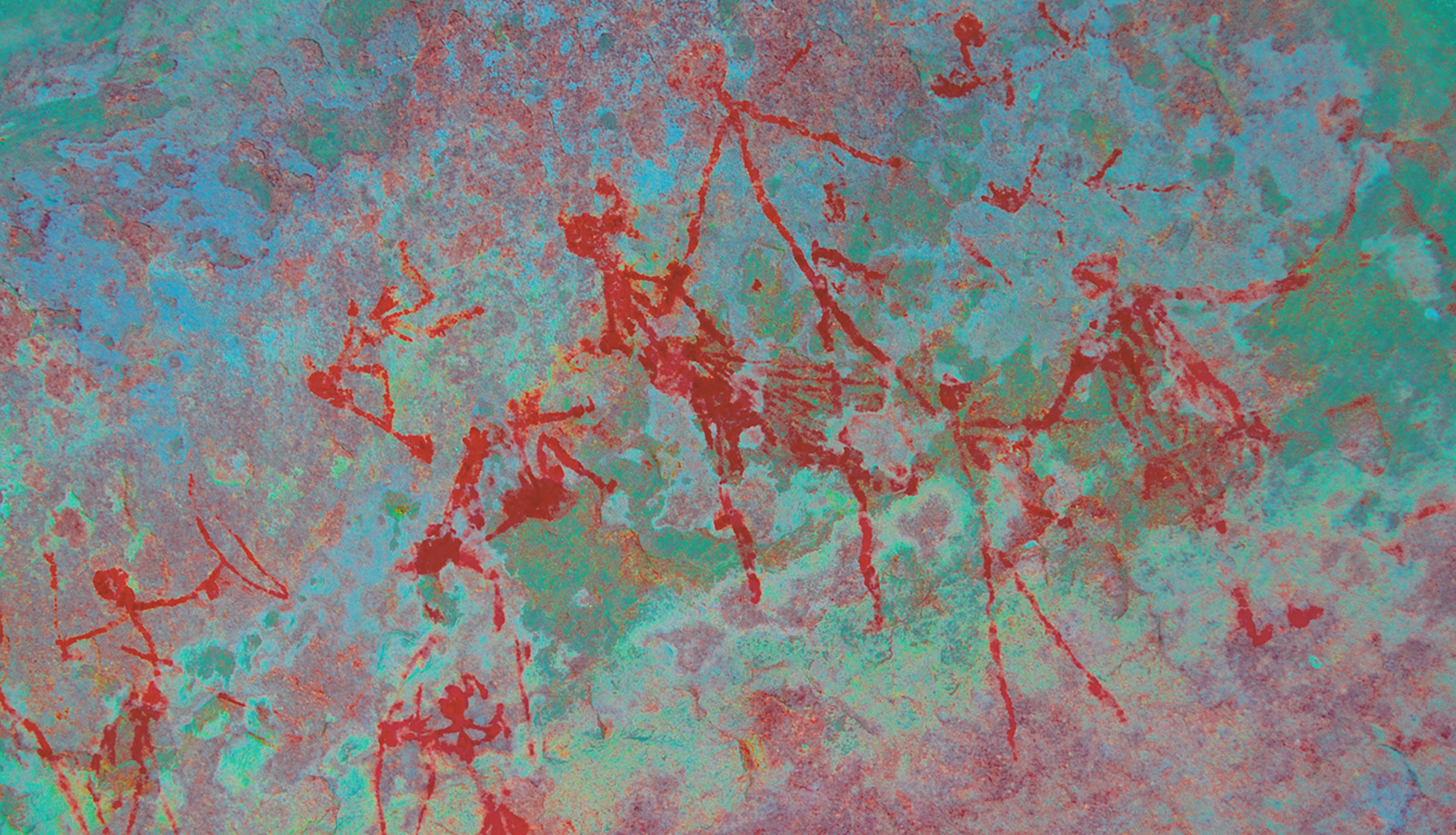 Women Hunters in Indian Rock Art Dancing scene hunters are celebrating a successful hunt. DStretch Ire.