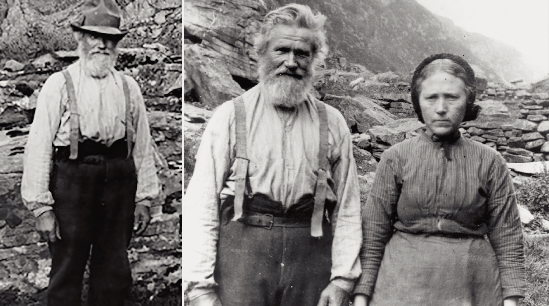Former owner Thue Gullaksen Vingen photographed on the farm in 1913 by the Swedish archaeologist Gustaf Hallström Thue Gullaksen Vingen with his wife Johanne in 1913 Vingen Rock Art Carvings Norway