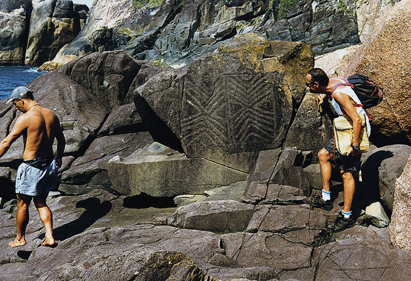 The Rock Art Petroglyphs of Campeche Island Brazil