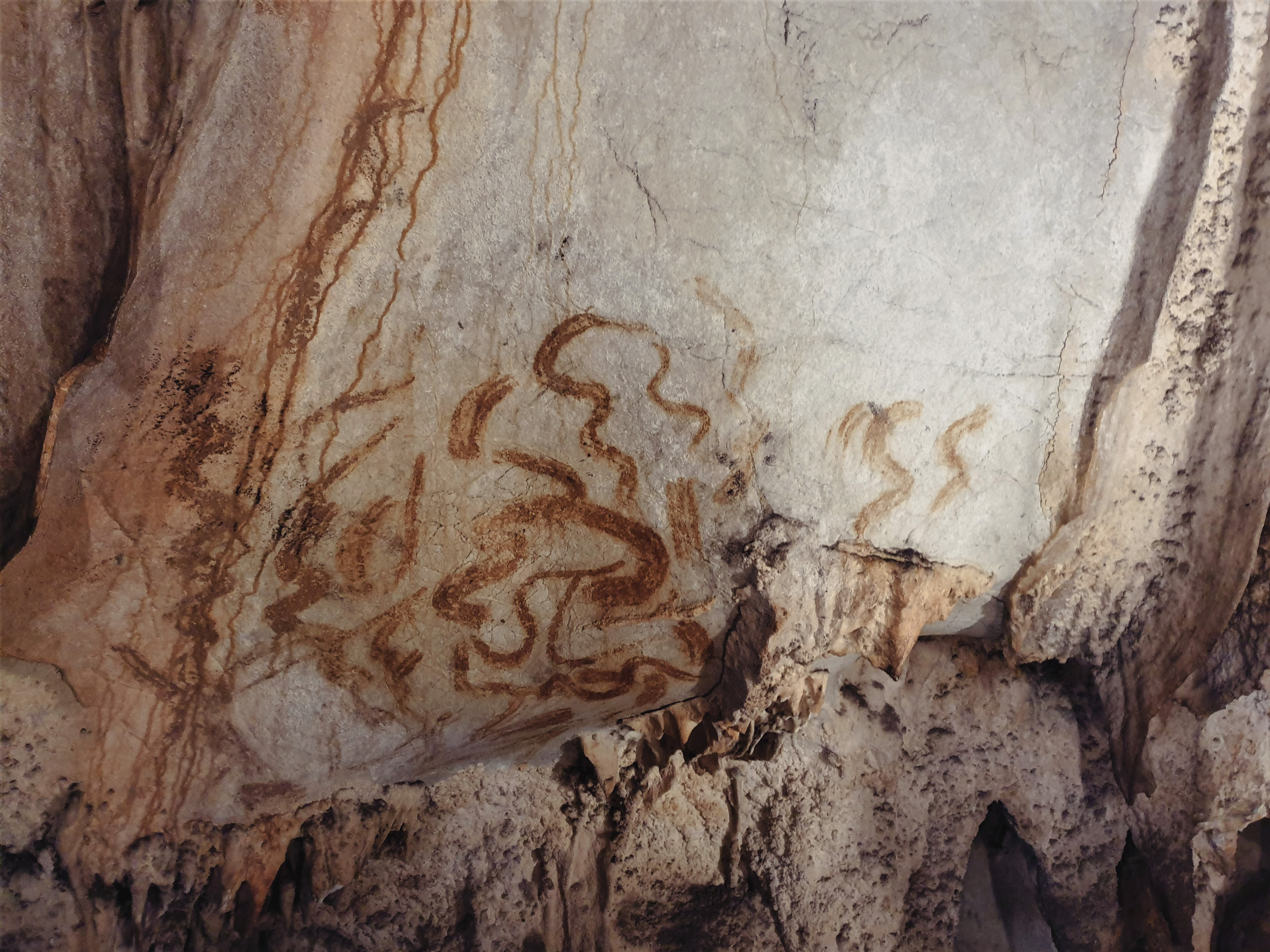 Ancient Rock Art Exploring Andalucia Painted Caves Spain Multiple snakes