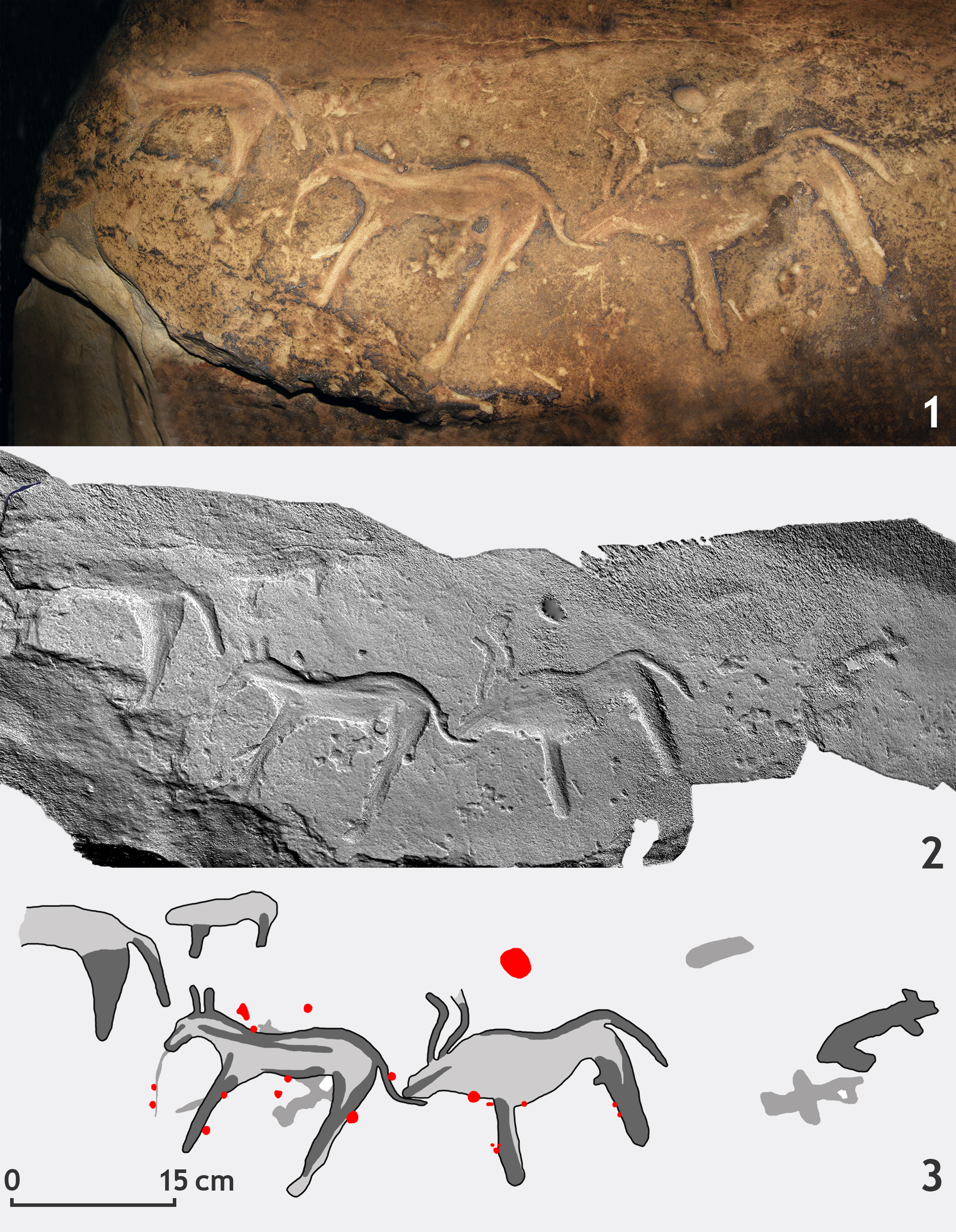 A Row of animals panel Kamyana Mohyla: Rock Art of Ukraine